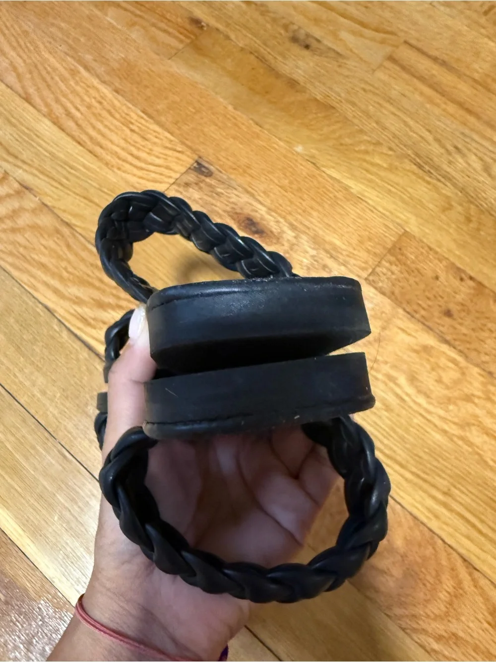 DV Black Braided Slide Sandals